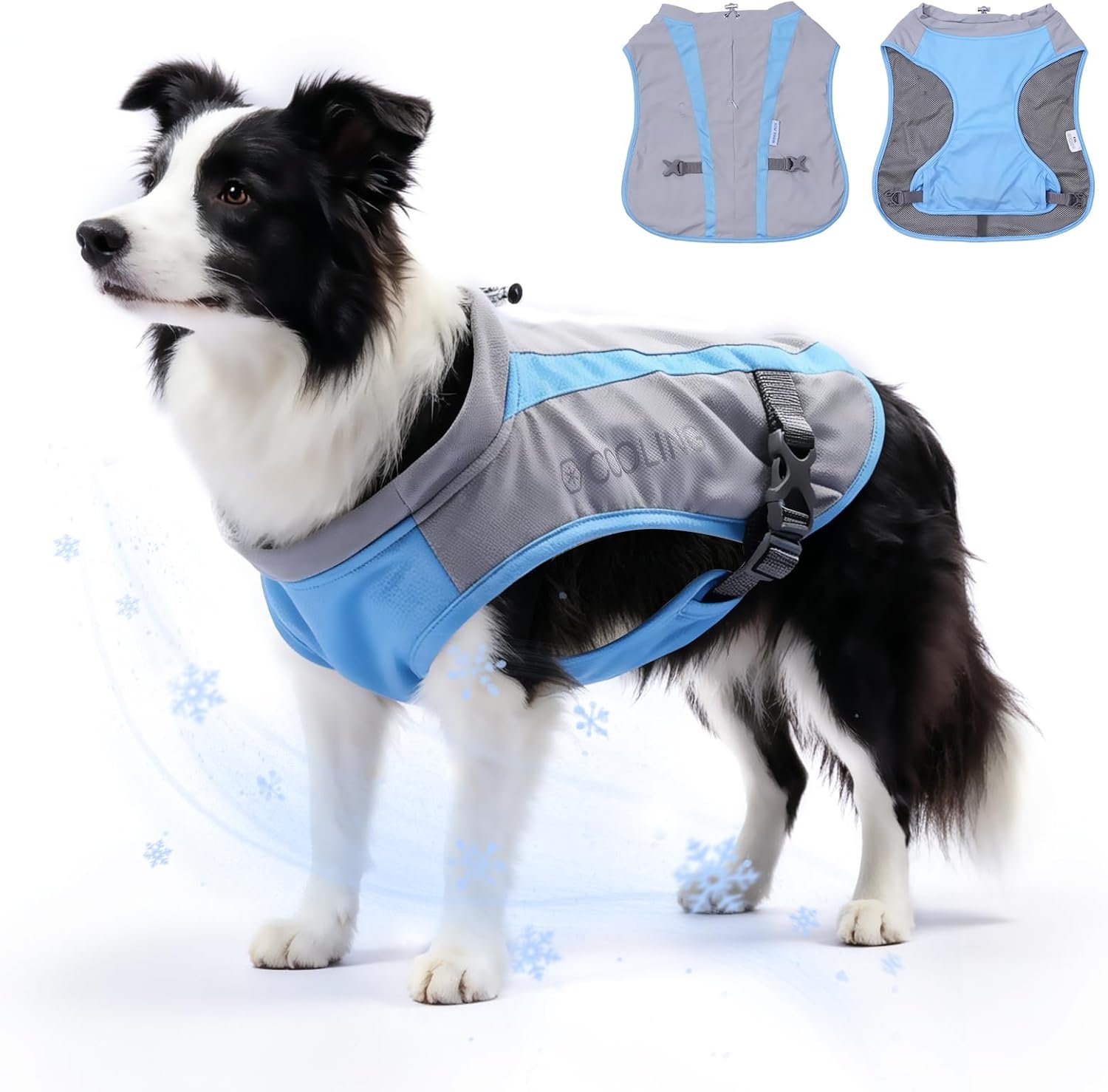 Mora Pets Dog Cooling Vest Lightweight UV Protective Light Gray Blue L