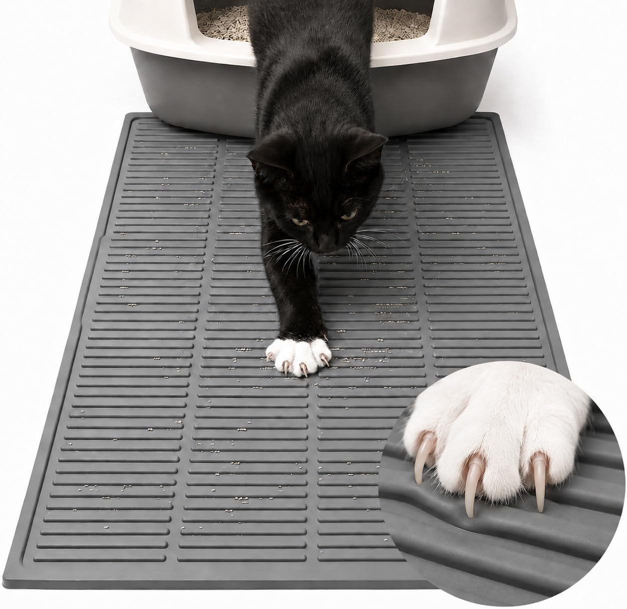 Heavy-Duty Cat Litter Mat: 10,000 Scratch Motions Tested