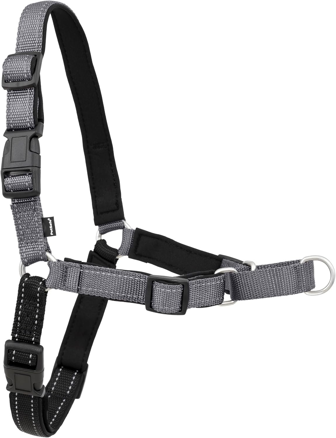 PetSafe Easy Walk Deluxe Dog Harness, No Pull Dog Harness – Perfect for Leash & Harness Training – Stops Pets from Pulling and Choking on Walks – Medium, Steel