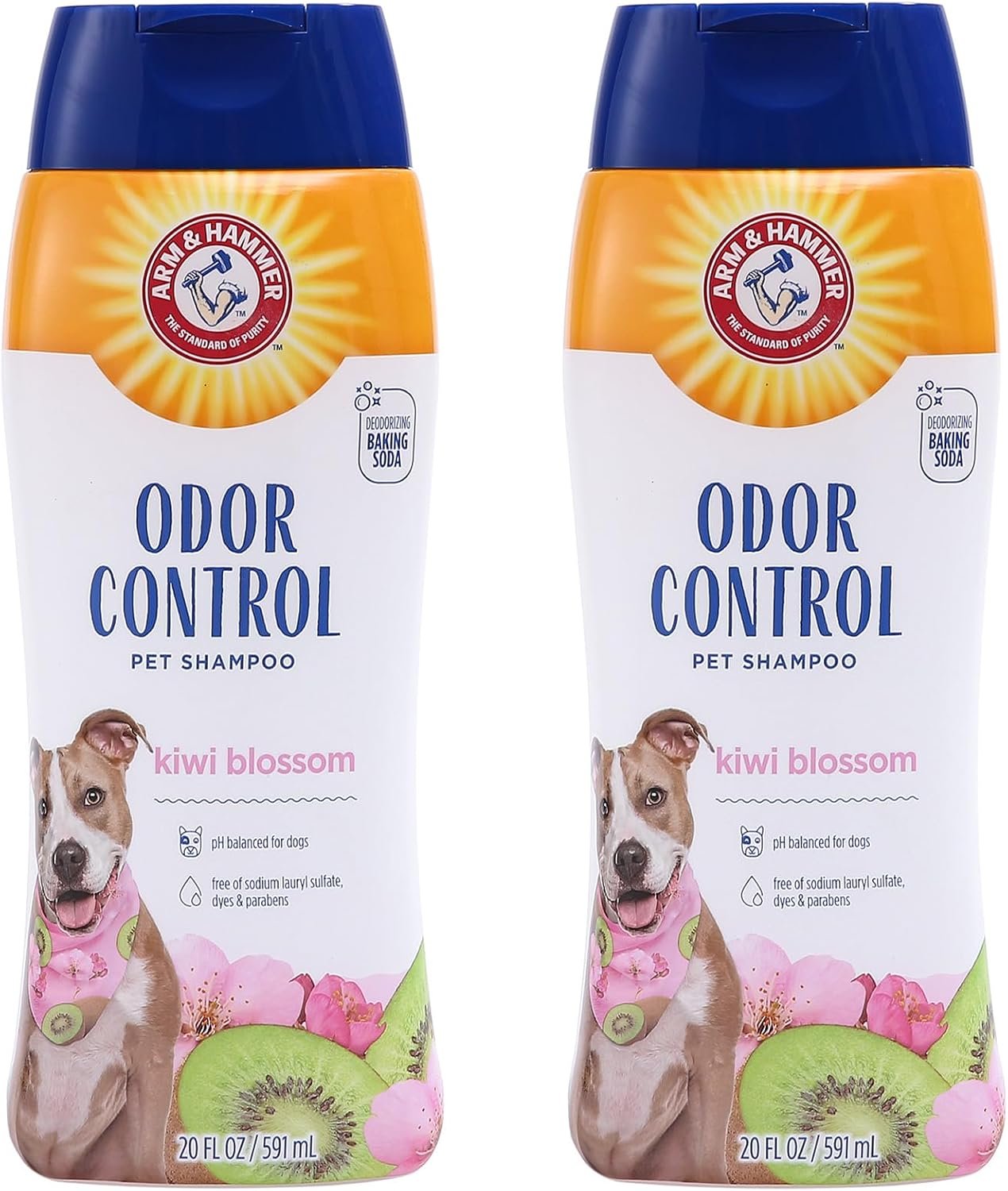 Arm & Hammer Deodorizing Dog Shampoo, Kiwi Blossom, 20 Fl Oz, 2-Pack