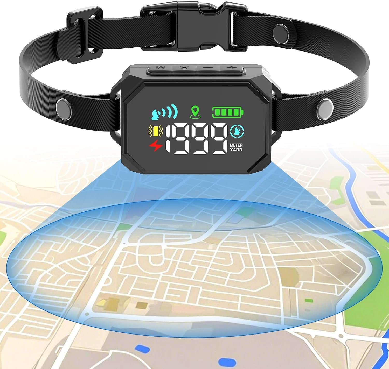 GPS Wireless Dog Fence with 33-1999 Yard Range, for Dogs 18+ lbs