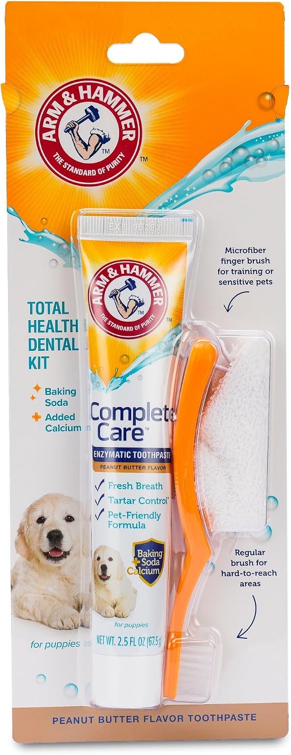 Arm & Hammer Complete Care Puppy Dental Kit, Peanut Butter Flavor, 2.5 Oz