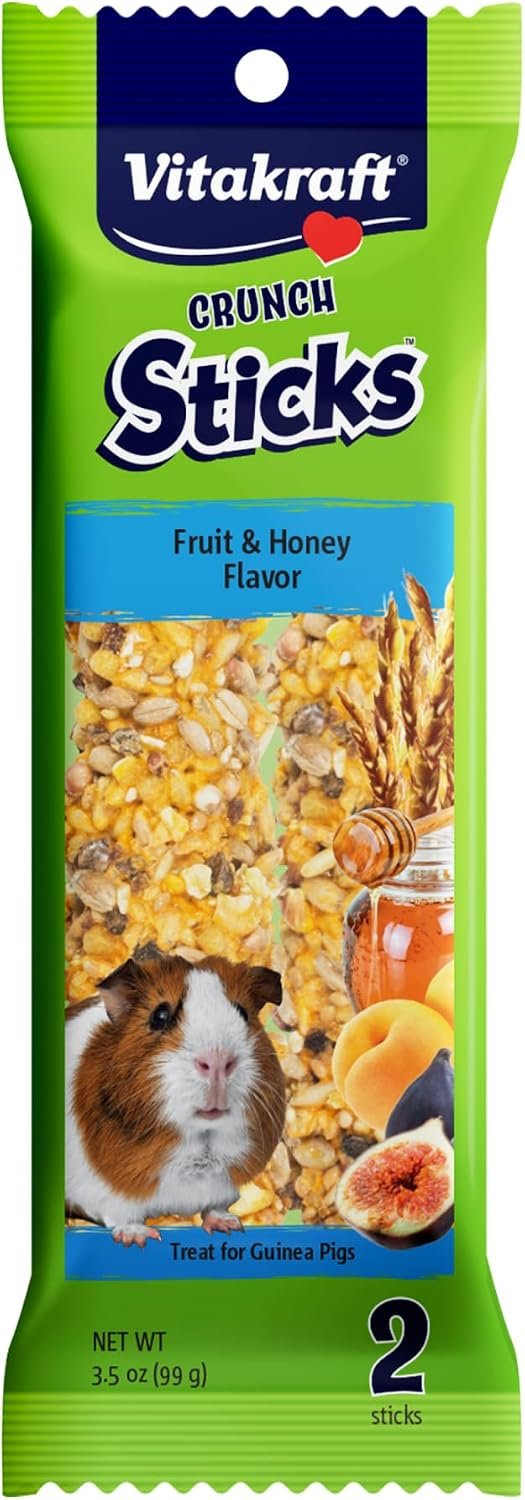 Vitakraft Crunch Sticks Guinea Pig Treat Fruit & Honey Flavor – 2 Sticks
