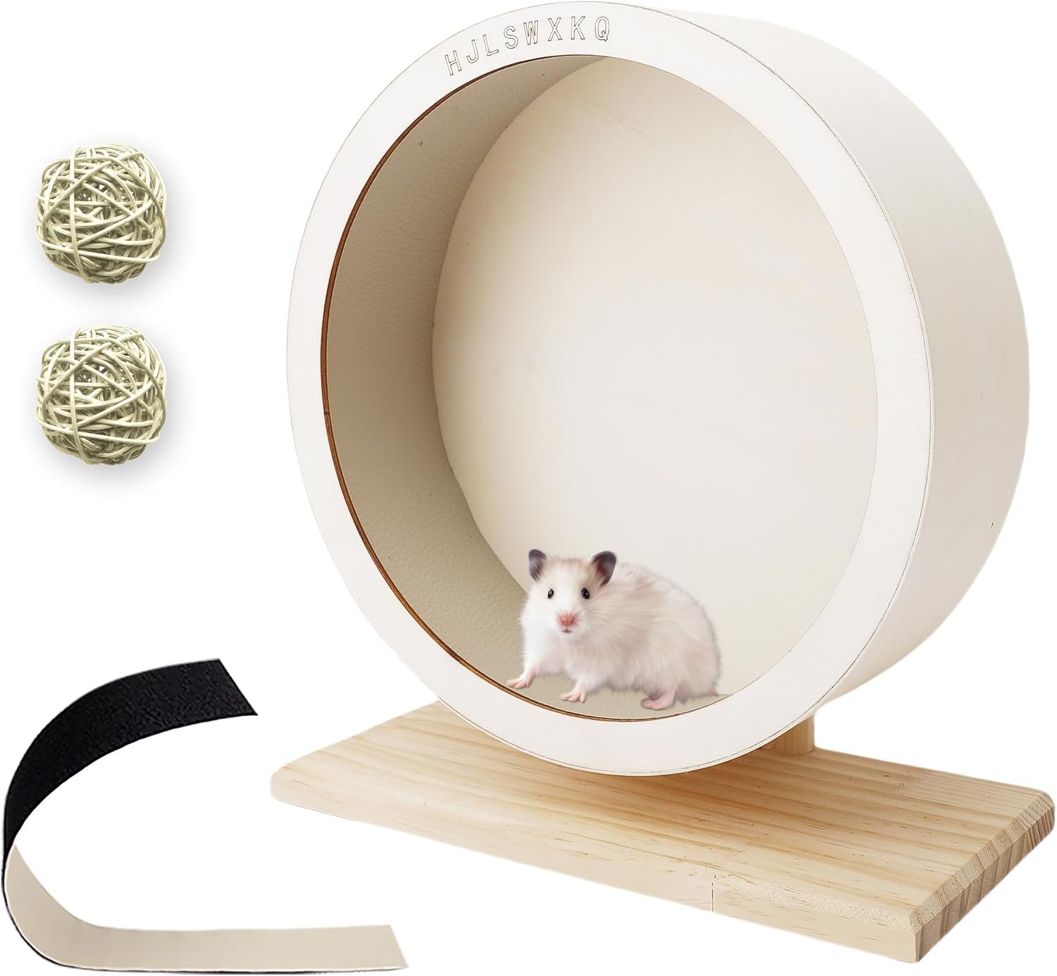11.42 inch Silent Wooden Hamster Wheel with Removable Track