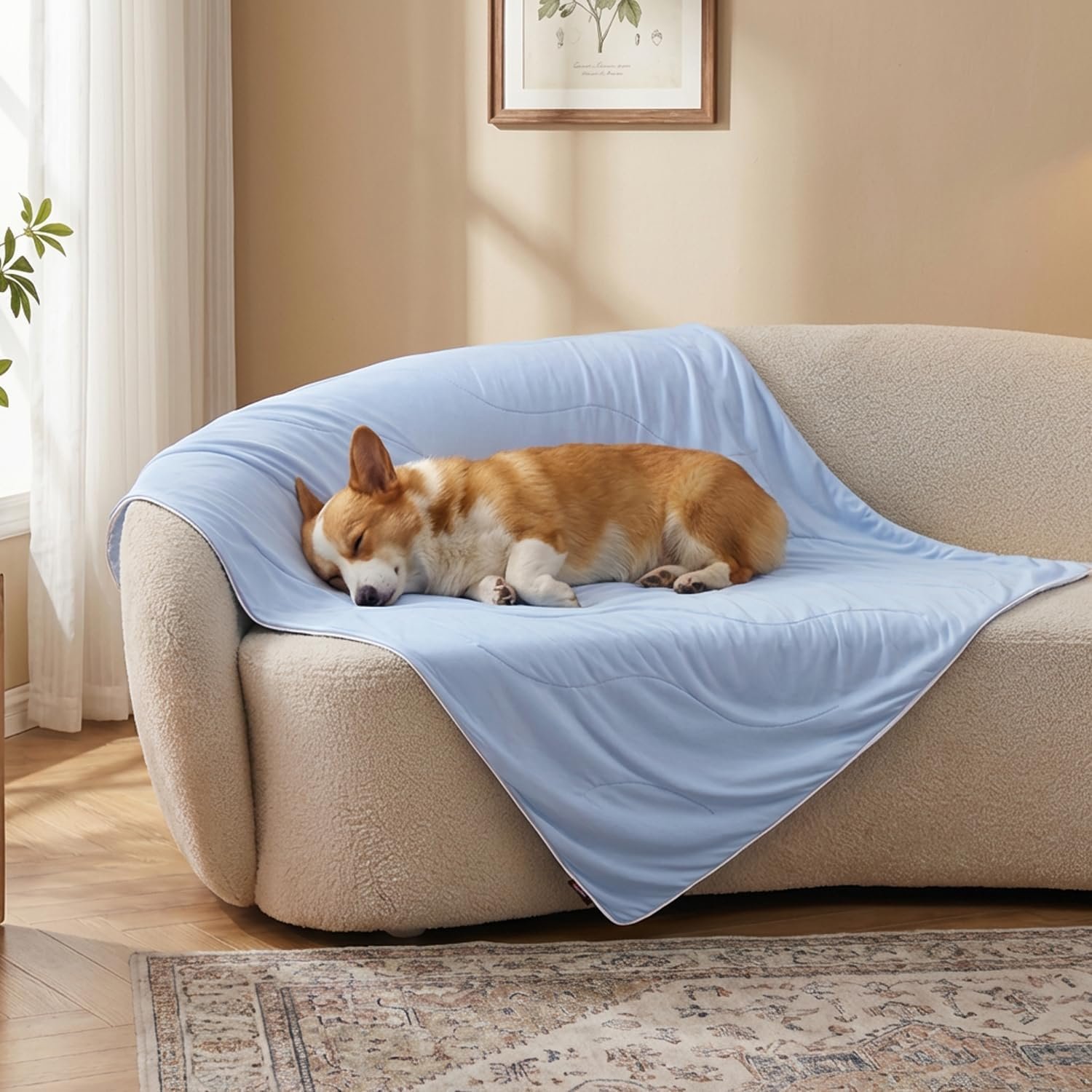 ZOMISIA Breathable Cooling Blanket for Dog, Premium Pet Cooling Mat 30″x40″