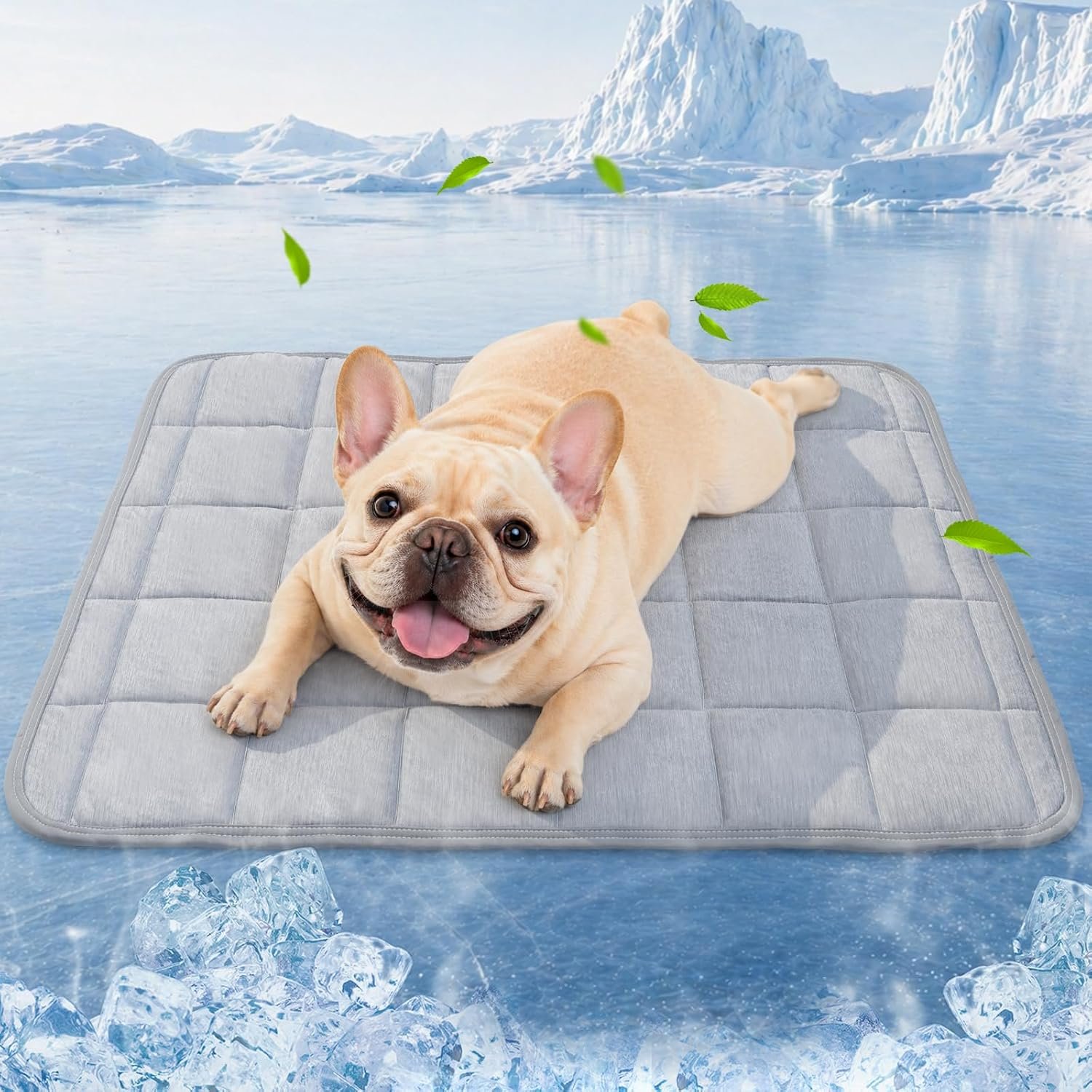 Cooling Blanket for Dogs, 0.4 Q-MAX Dog Cooling Blanket Washable, Cool to Touch Pet Blanket Cooling Comforter Throw for Bed Cover, Soft Lightweight Cold Mats for Pet Summer Sleeping (30″×40″/Grey)