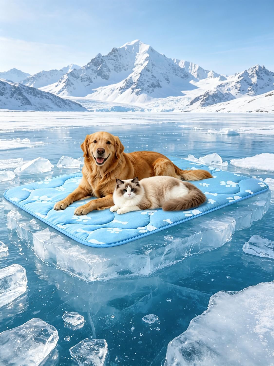 Fuufome 44″ x 32″ Dog Cooling Mat for Large Dogs, Arc-Chill Pet Cooling Mat