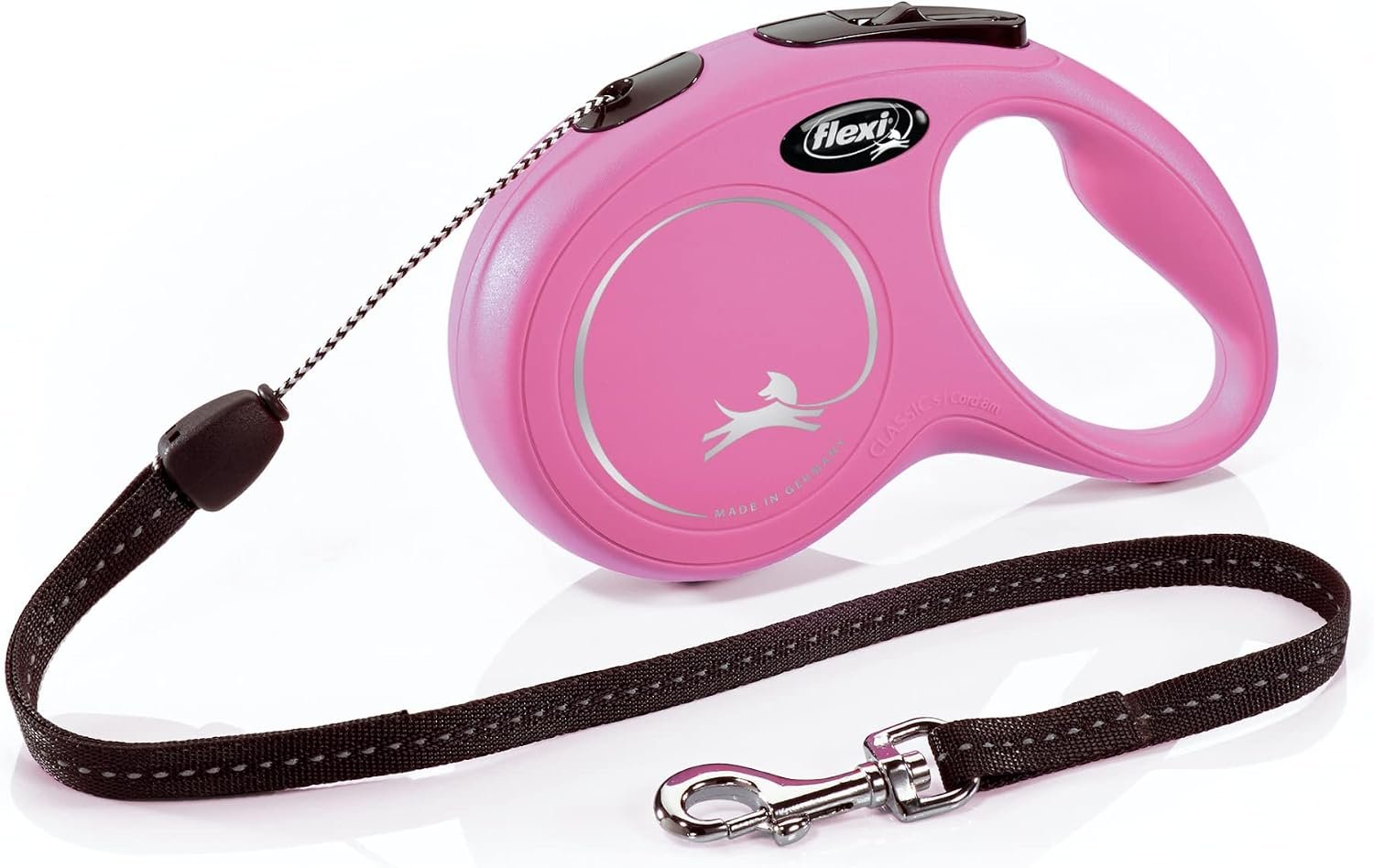 FLEXI® Classic Cord Retractable Dog Leash, Small, 16 ft – Pink