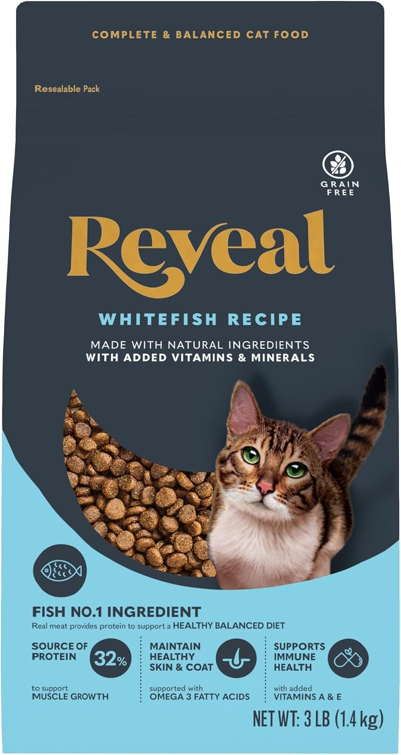Reveal Whitefish Grain Free Complete Dry Cat Food 3 lb Bag