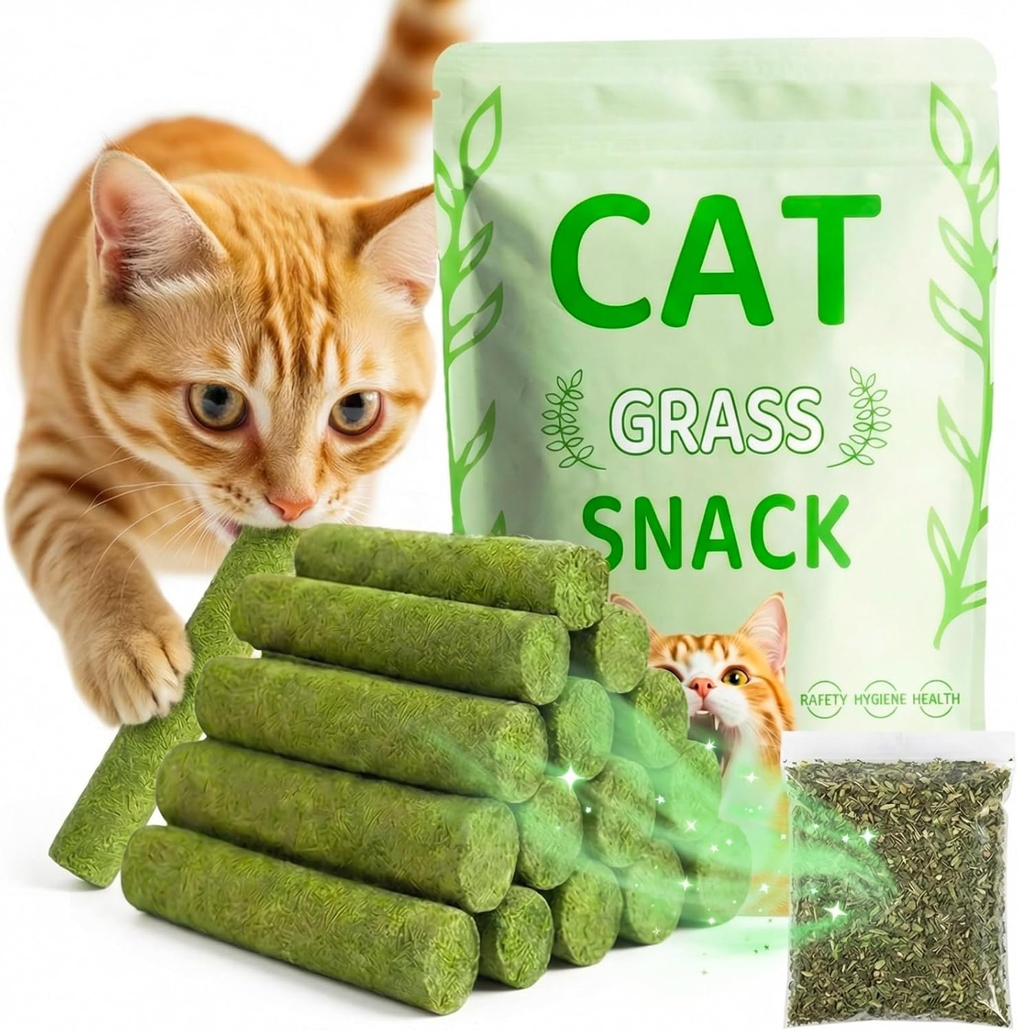 100g Freeze-Dried Catnip Chew Sticks Hairball Dental Treat for Cat