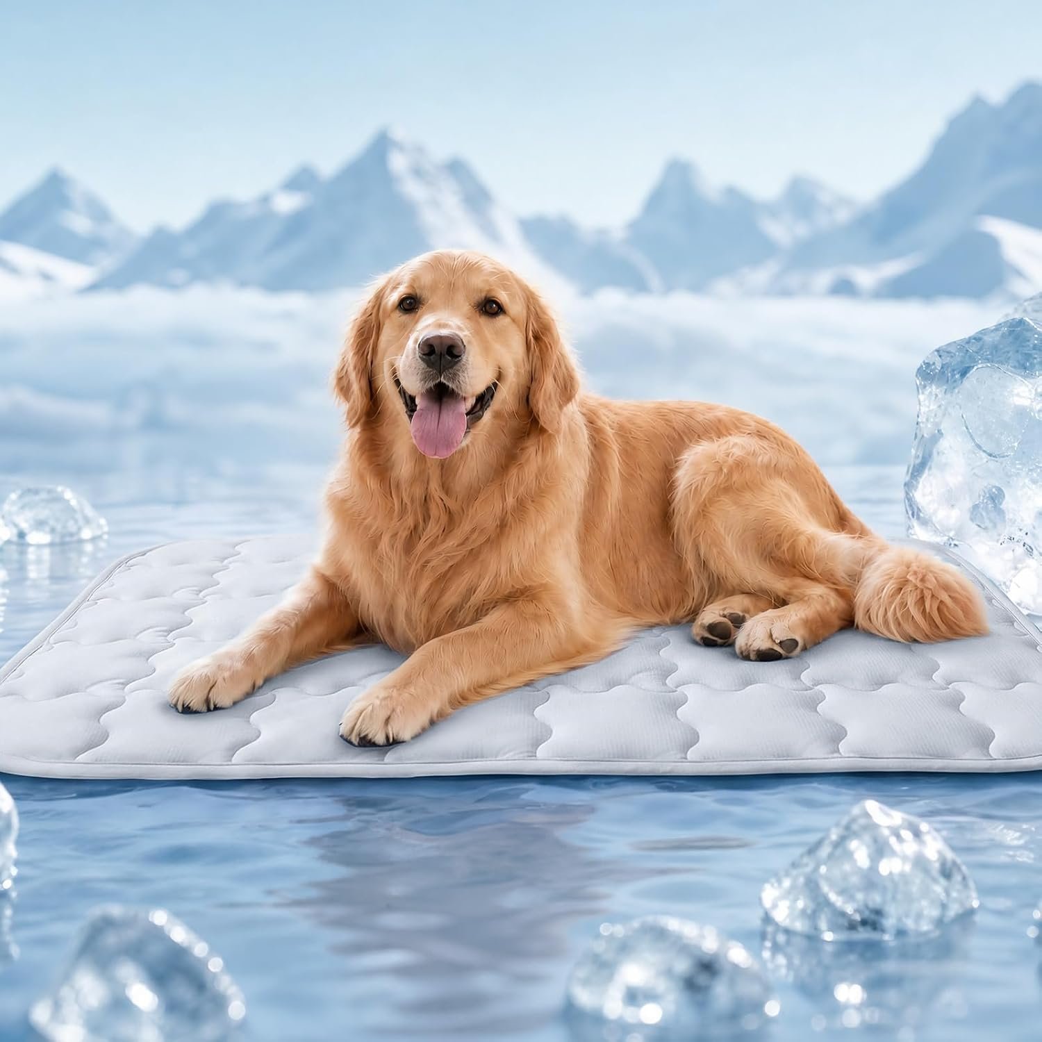 LINENLUX Dog Cooling Mat, Self Cooling Non-Slip Breathable Pad Q-Max > 0.5
