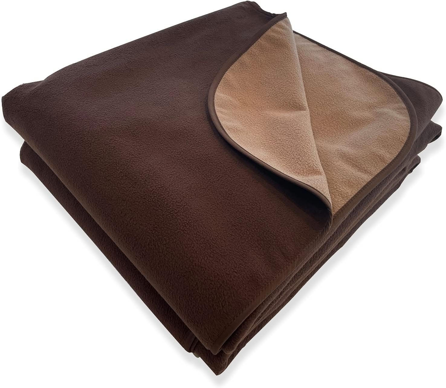 Waterproof Furniture Covers for Pets and Incontinence – 70×70″ Soft, Washable, Scratch-Resistant Microfleece Blanket – Couch Cover for Dogs and Cats – Bed & Recliner Protection, Chocolate-Cappuccino