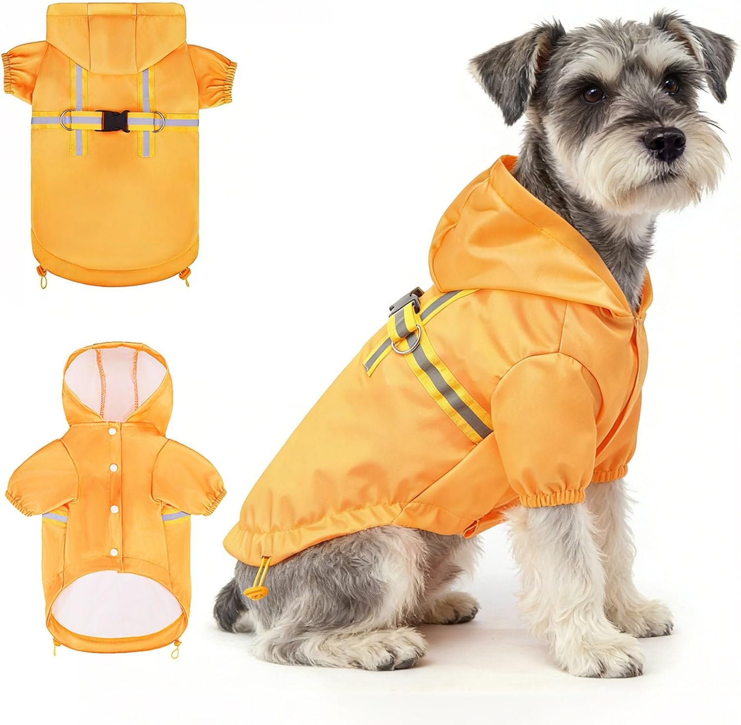 BEAUTYZOO Dog Raincoats for Small Dogs, Waterproof Rain Jacket with Hood