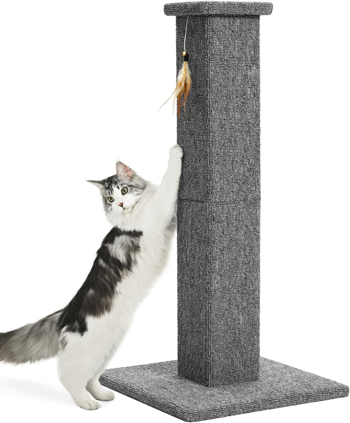 Made4Pets Cat Scratching Post for Indoor Cats, Carpet Cat Scratcher, 32″