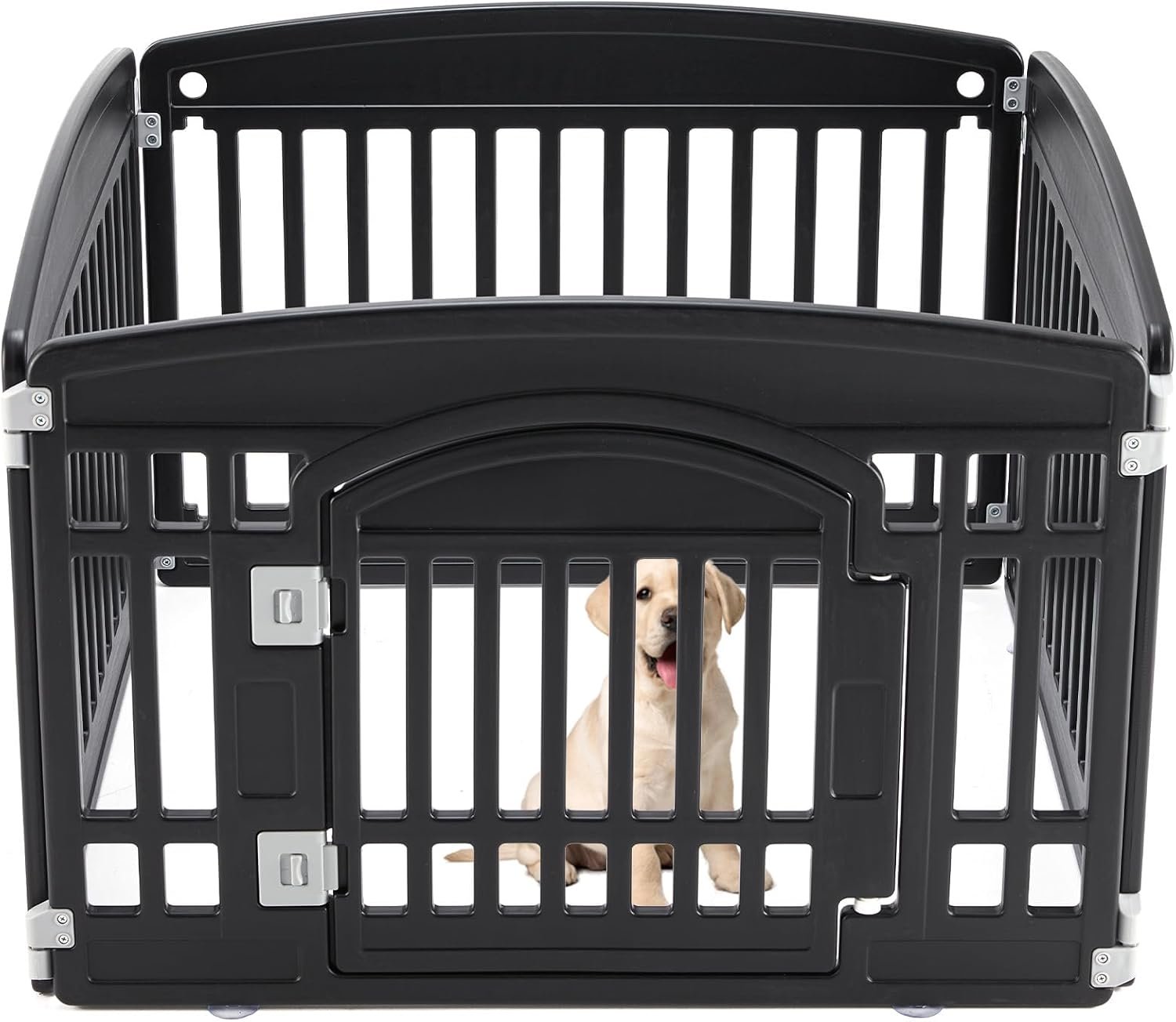 Sweetcrispy Dog Playpen, Plastic Puppy Pet Fence, 24 Inch 4 Panels