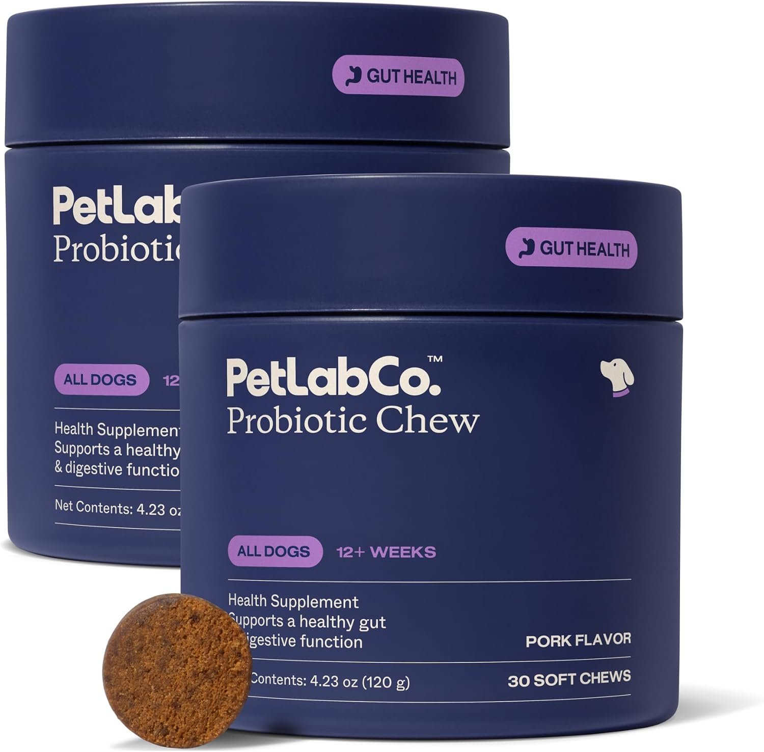 PetLab Co. Probiotic Chews for Dogs, 30 Soft Chews, 2-Pack