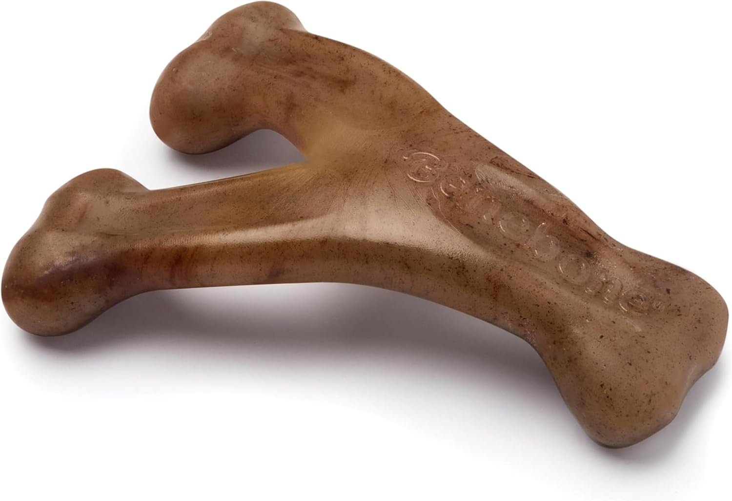 Benebone Wishbone Dog Chew Toy for Aggressive Chewers, Real Bacon, Tiny
