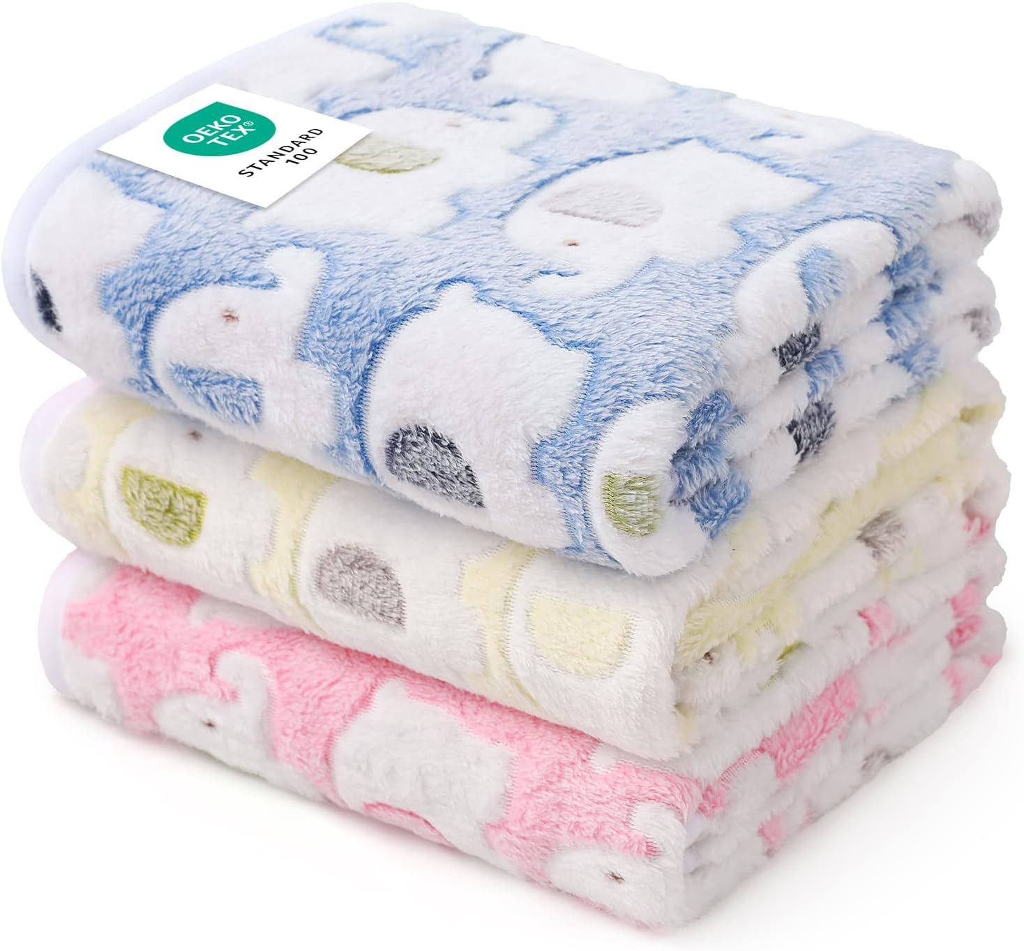 Luciphia 3 Pack Cute Dog Blankets Soft Fleece for Small Puppy Cat,23″x16″