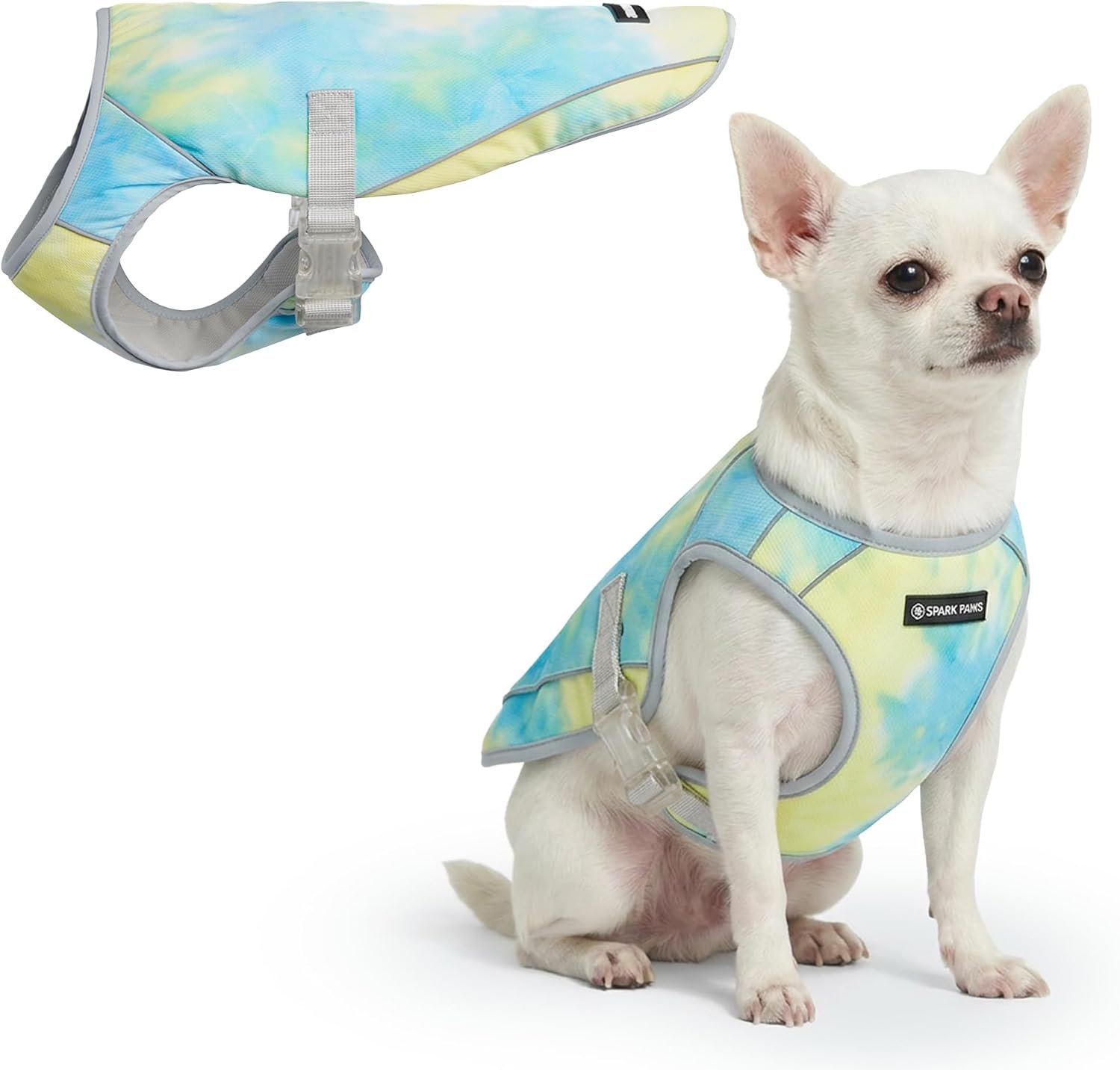 Spark Paws Dog Cooling Vest – Evaporative Summer Cooling, SPF-50 Protection