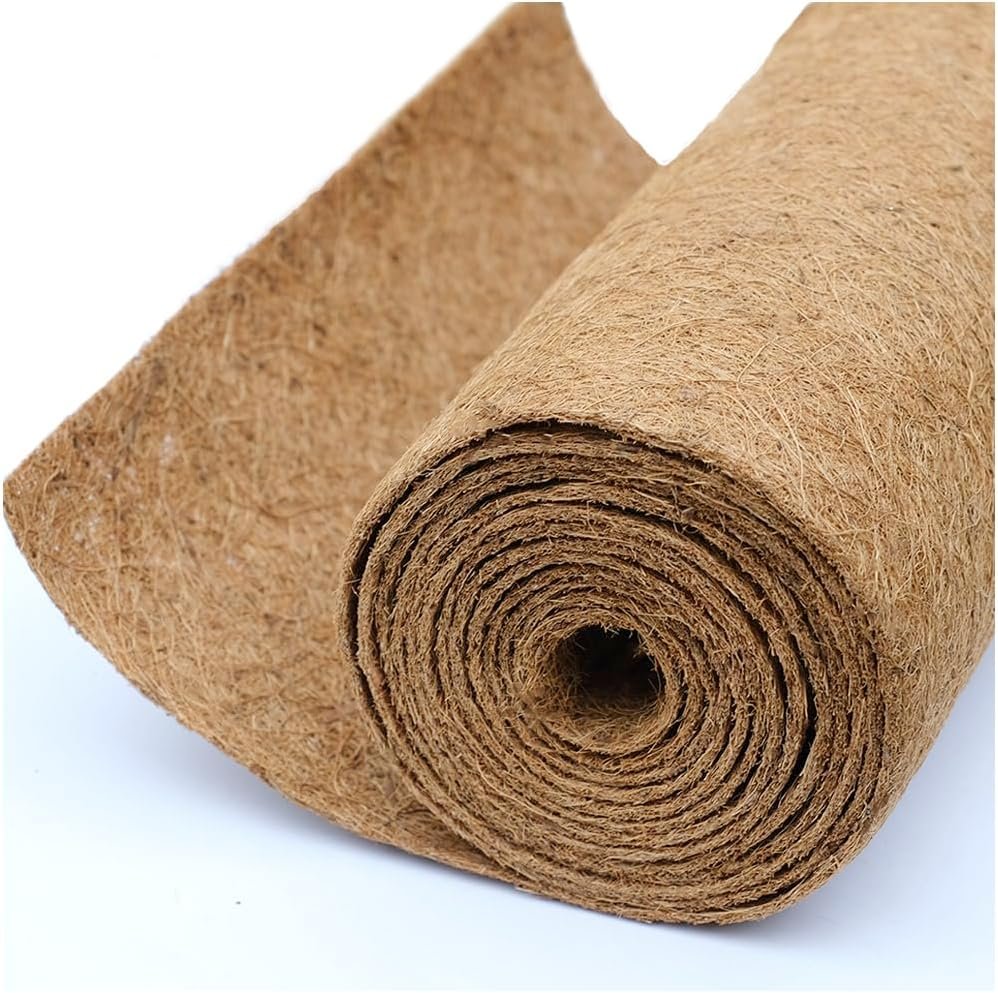 Coco Coir Liner, Yarrdfir 16×80 inch Natural Coconut Liners for planters Flower Basket, Natural Coconut Fiber mat, Garden Decoration, Animal pet pad, Reptile Carpet