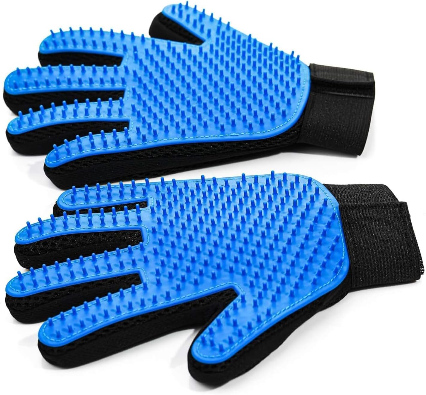 NVNAN Pet Hair Removal Glove for Dogs & Cats, 2-Pack Blue