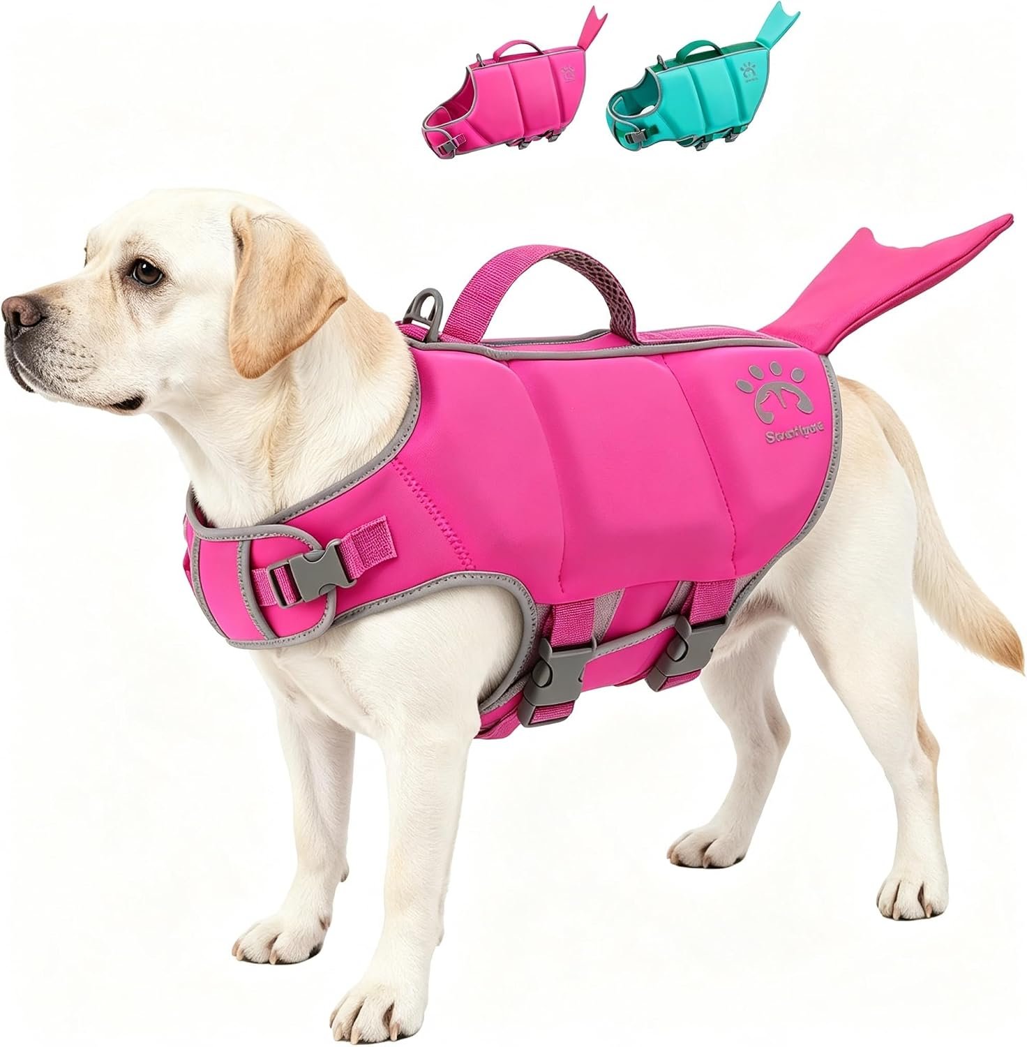 Dog Life Vest, High Buoyancy Dog Life Jackets for Swimming Boating Pool