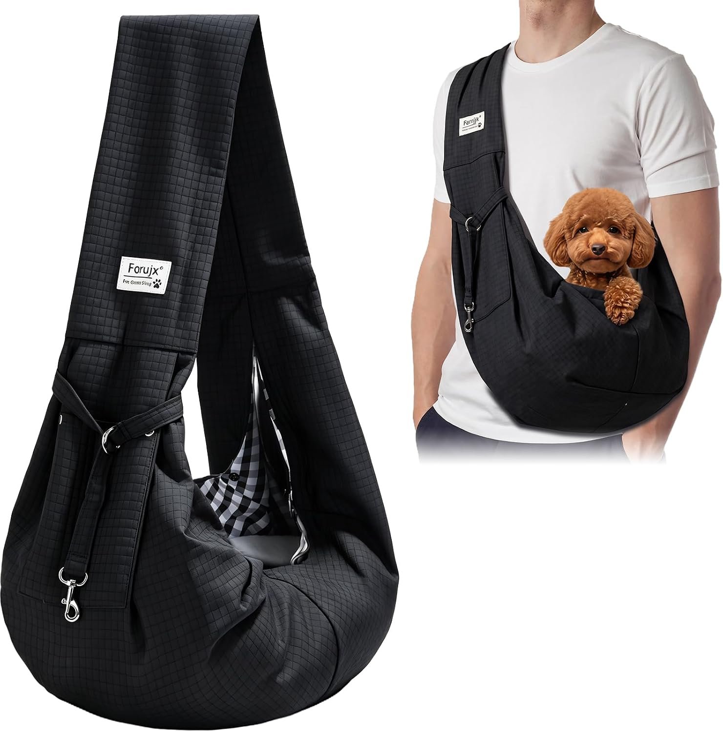 Dog Sling Carrier, Lightweight Breathable Puppy Carrier for Small Dogs&Cats