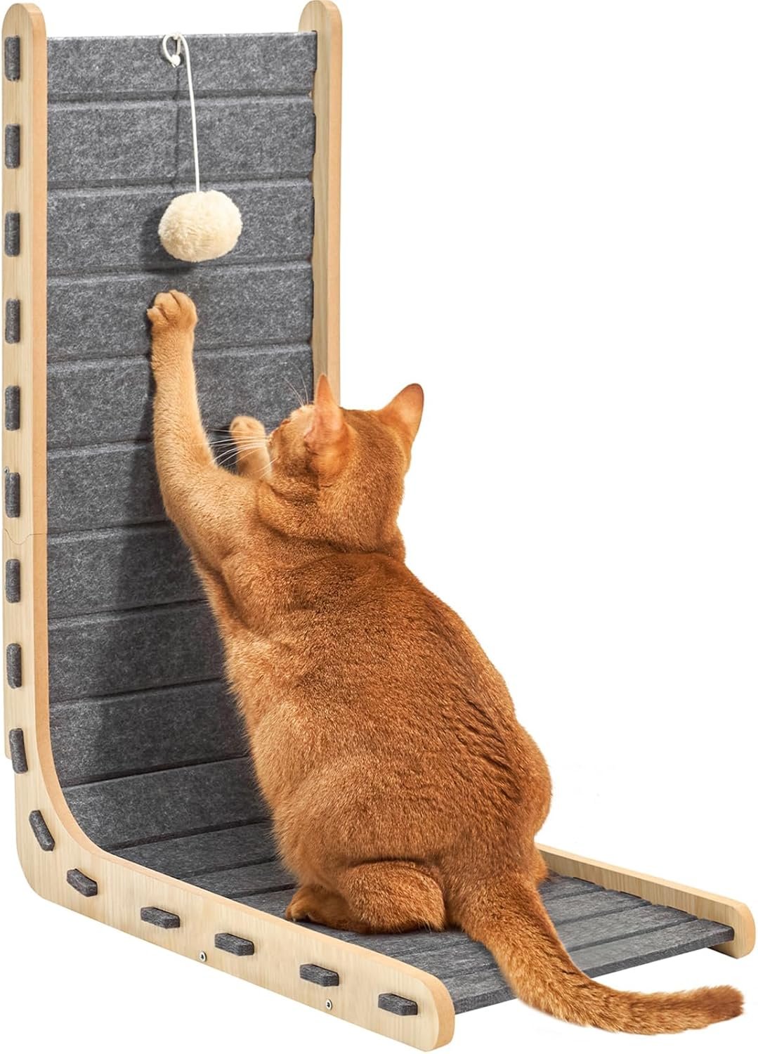 Felt Cat Scratcher for Indoor Cats,26.8 Inch,Grey