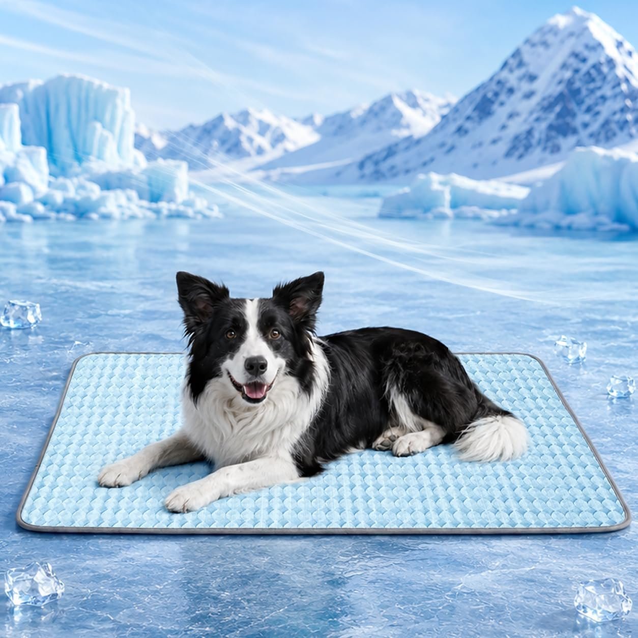 Summer Dog Cooling Mat for Large Dogs,42″x27″Ice Silk Washable Cooling Crate Mat for Dogs & Cats