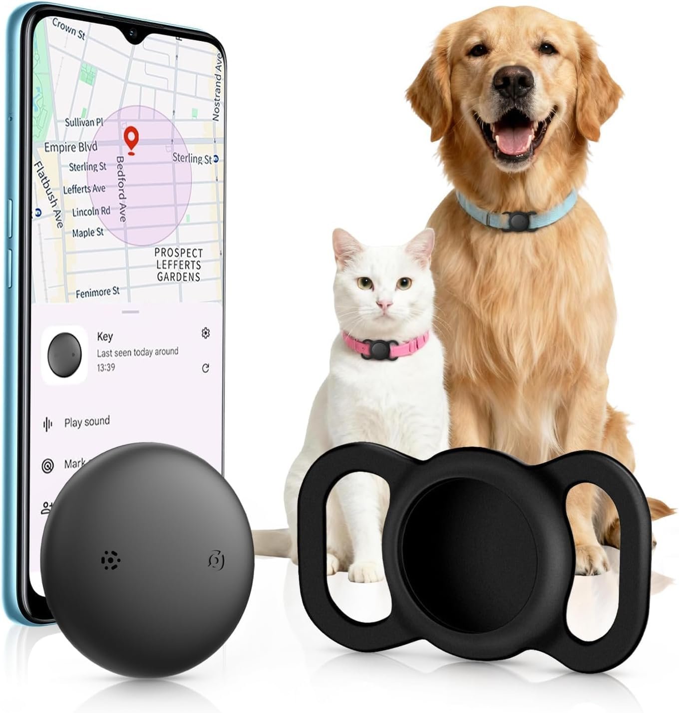 Android Smart GPS Dog Collar, Mini Pet Activity Tracker No Monthly fee