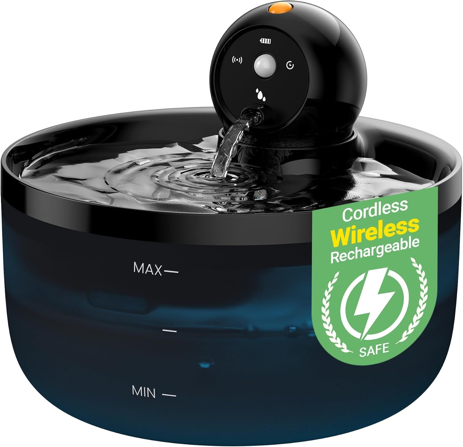 Cat Water Fountain Wireless Cordless: Cat Fountain Battery Operated