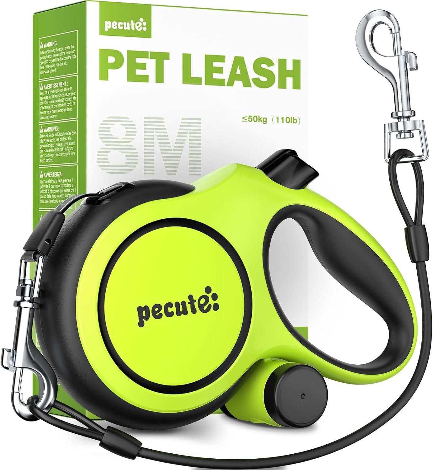 Pecute Heavy Duty Retractable Dog Leash 26ft for Large Dogs 33-110 LBS