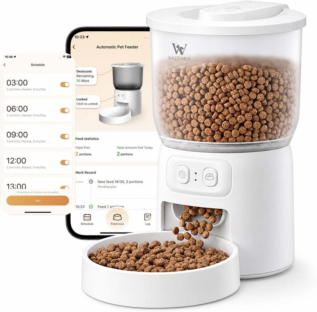 Automatic Pet Feeder with App Control for Cats&Dogs