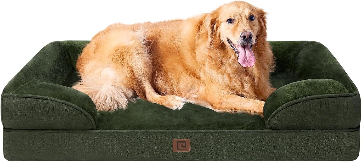 EHEYCIGA Orthopedic Extra Large Dog Bed, Waterproof Washable XL Pet Bed 44″