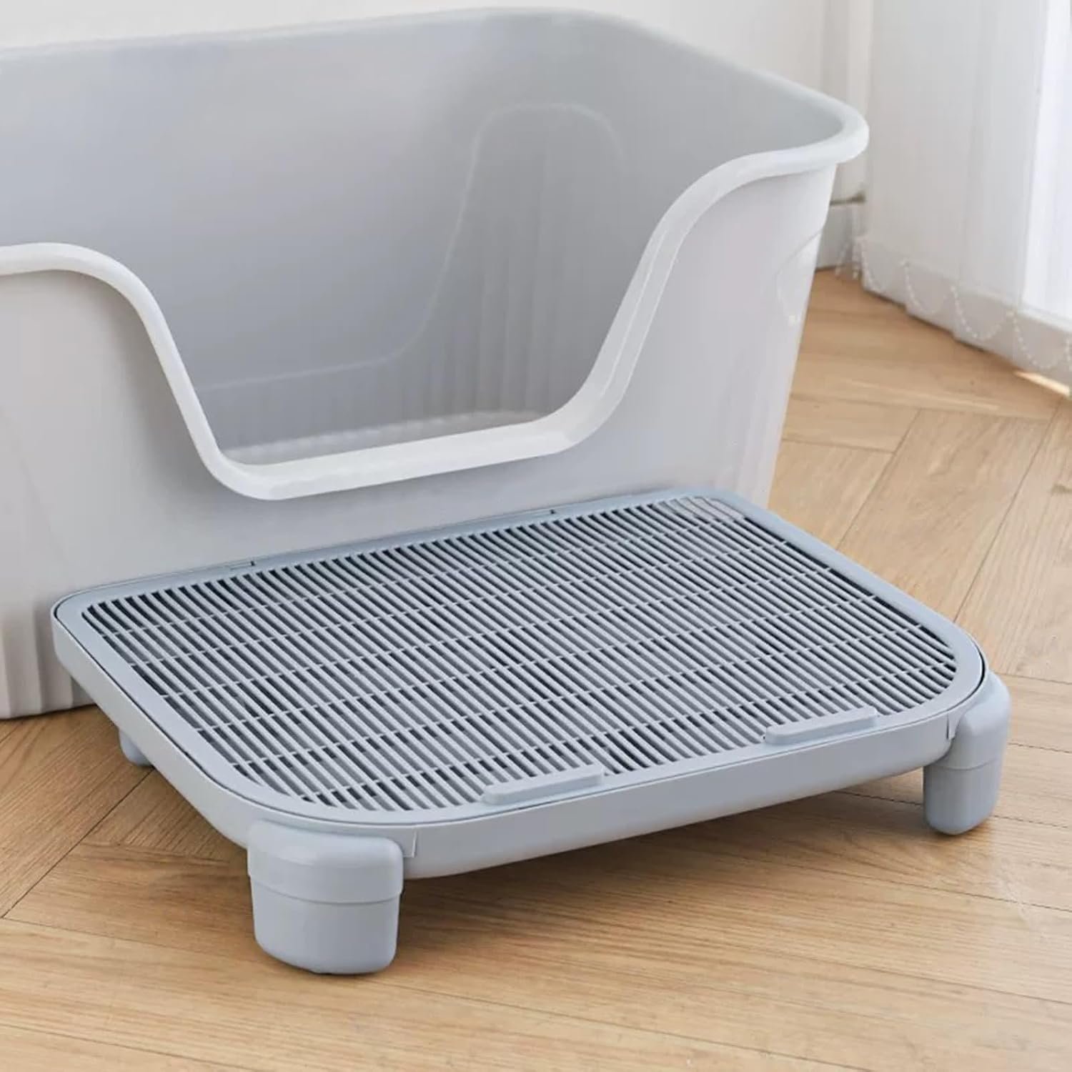 Greywaterproof Cat Mat, 19.69″X15.95″X3.54″ Litter Box Mat, Easy Clean, Non-Slip, Urine-Proof Kitty Litter Catcher Mat