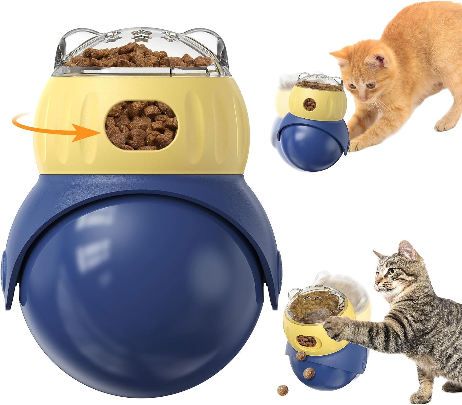 Cat Interactive Puzzle Toy, Adjustable Treat Dispenser