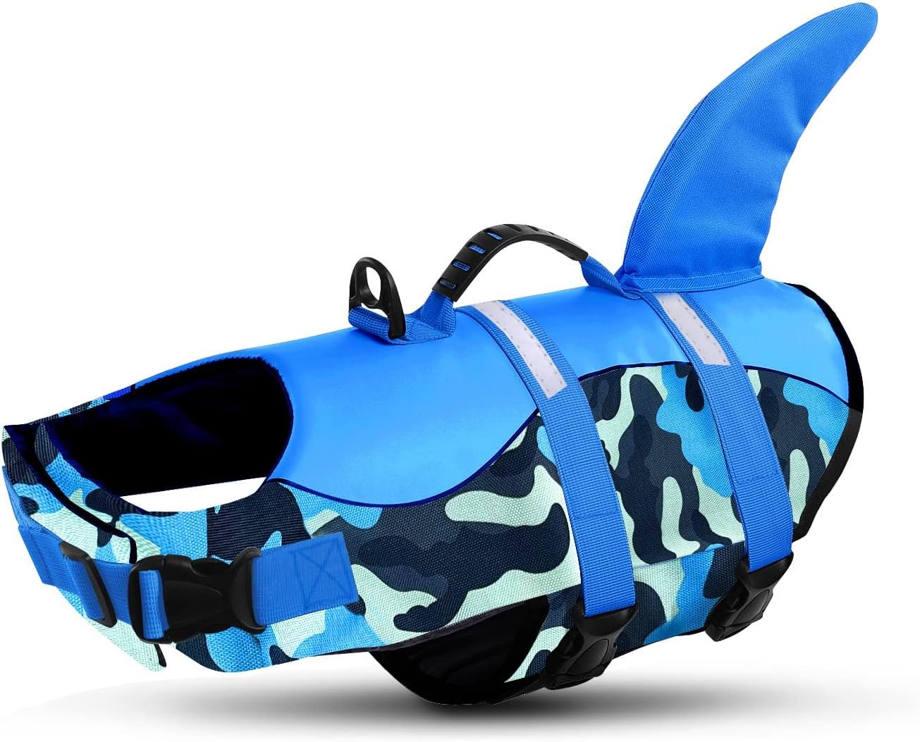 Queenmore Dog Life Jacket, Cute Shark Dog Life Vest for Swimming & Boating