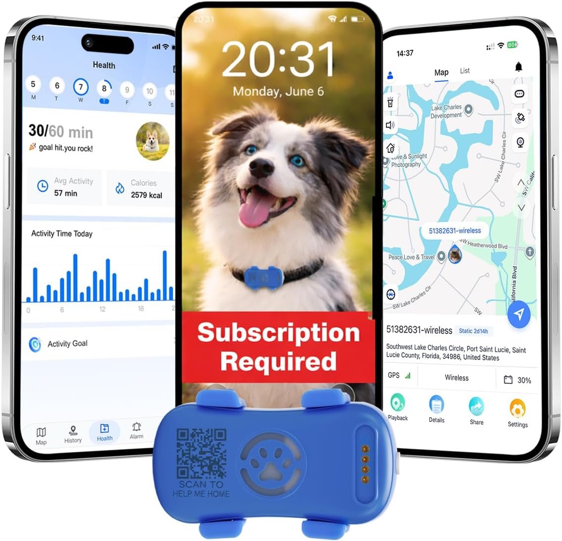 Pet GPS Tracker for Dogs with Real-Time Location Tracking