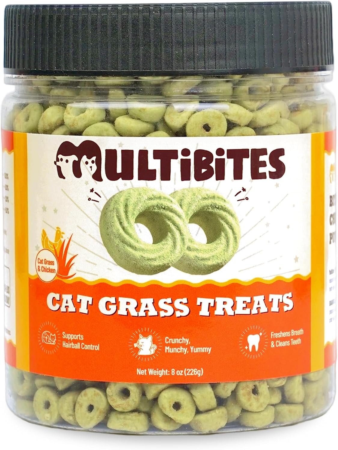 8 oz Cat Grass Treats – Hairball Control & Catnip Flavor
