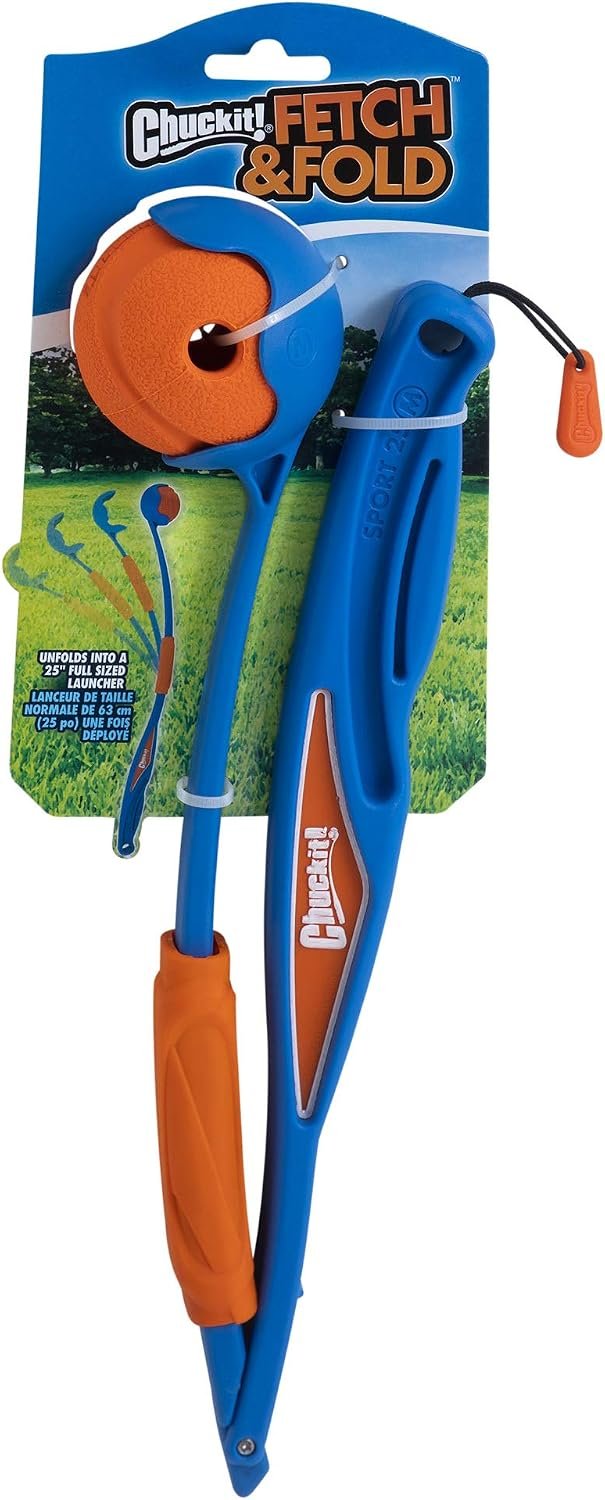 Chuckit! Fetch and Fold Mini 18M Launcher with Medium 2.5in Ball