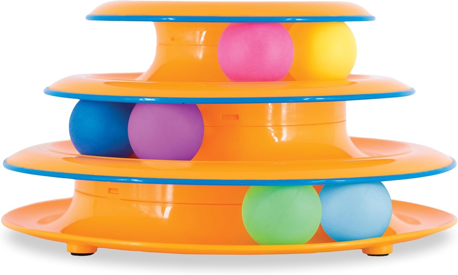 Catstages Tower of Tracks Interactive Cat Toy, 6 Spinning Balls, 10″ x 5.3″