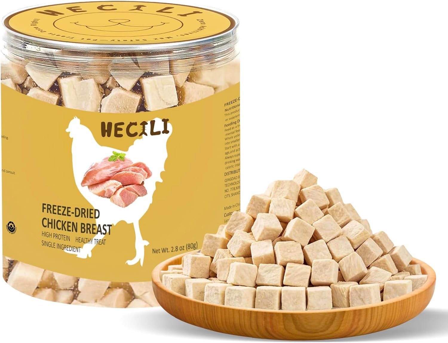 Freeze Dried Chicken Cats & Dogs Treats,Single Ingredient,2.8 OZ
