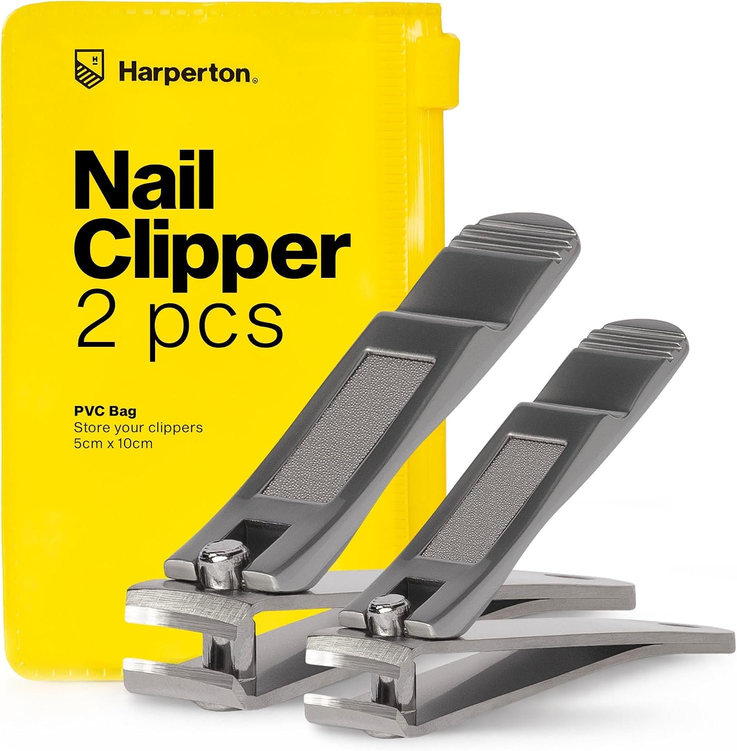 Ultra Sharp Nail Clippers Set for Men & Women – 2 Pack Professional Stainless Steel Toe Nail Clippers with Built-in File & Travel Case – Heavy Duty Fingernail Clippers Kit for Thick Nails for Seniors