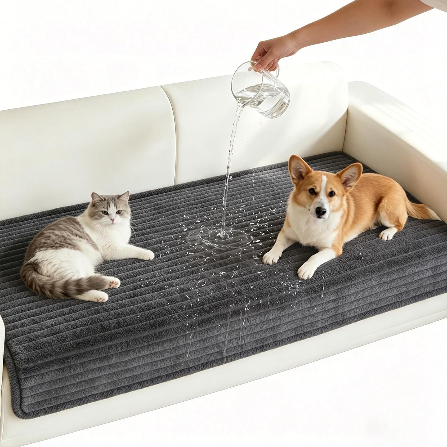 70.9 x 35.4 Inch Waterproof Couch Cover, Non Slip Washable Pet Proof