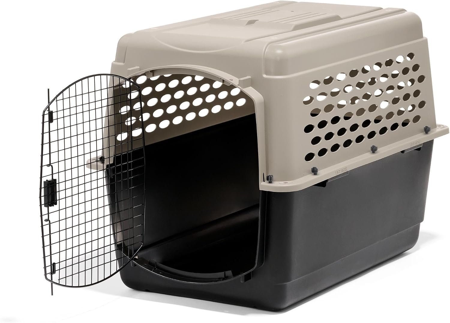 Petmate Vari Dog Kennel, Carrier for Large Dogs, 40in, Taupe and Black