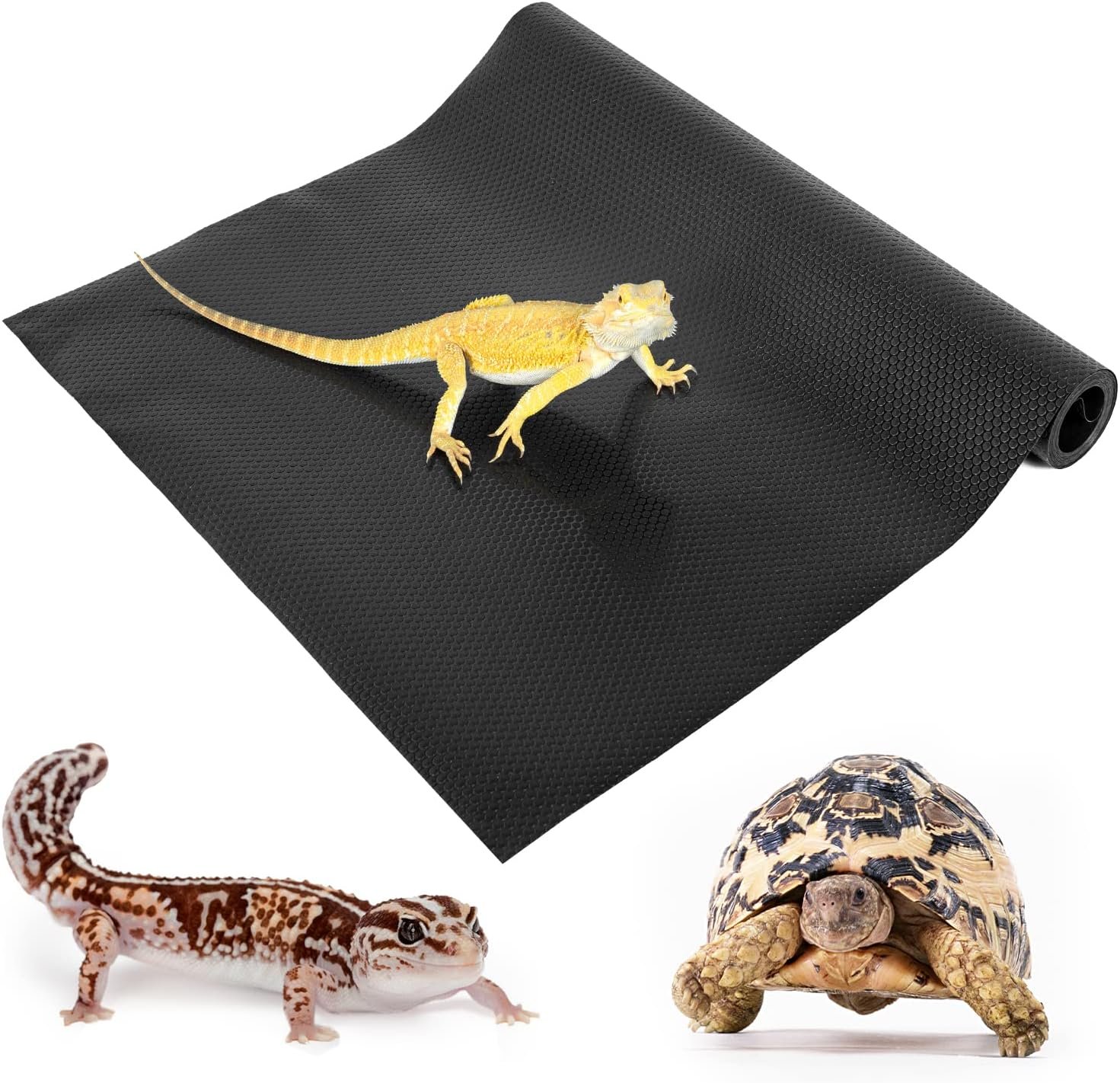 REPTI ZOO Reptile Substrate Mat Terrarium Carpet, 118″ x 23.6″ Non-Adhesive Reptile Terrarium Bedding Substrate Liner, Reptile Tank Accessories for Bearded Dragon,Leopard Gecko,Lizard,Tortoise