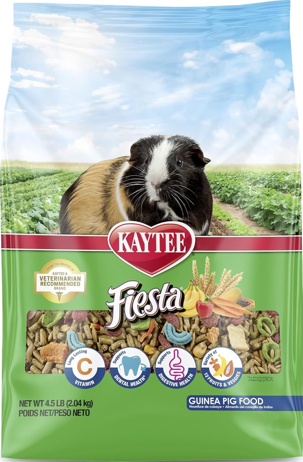 Kaytee Fiesta Guinea Pig Food, Nutritious Blend, 4.5 Pounds