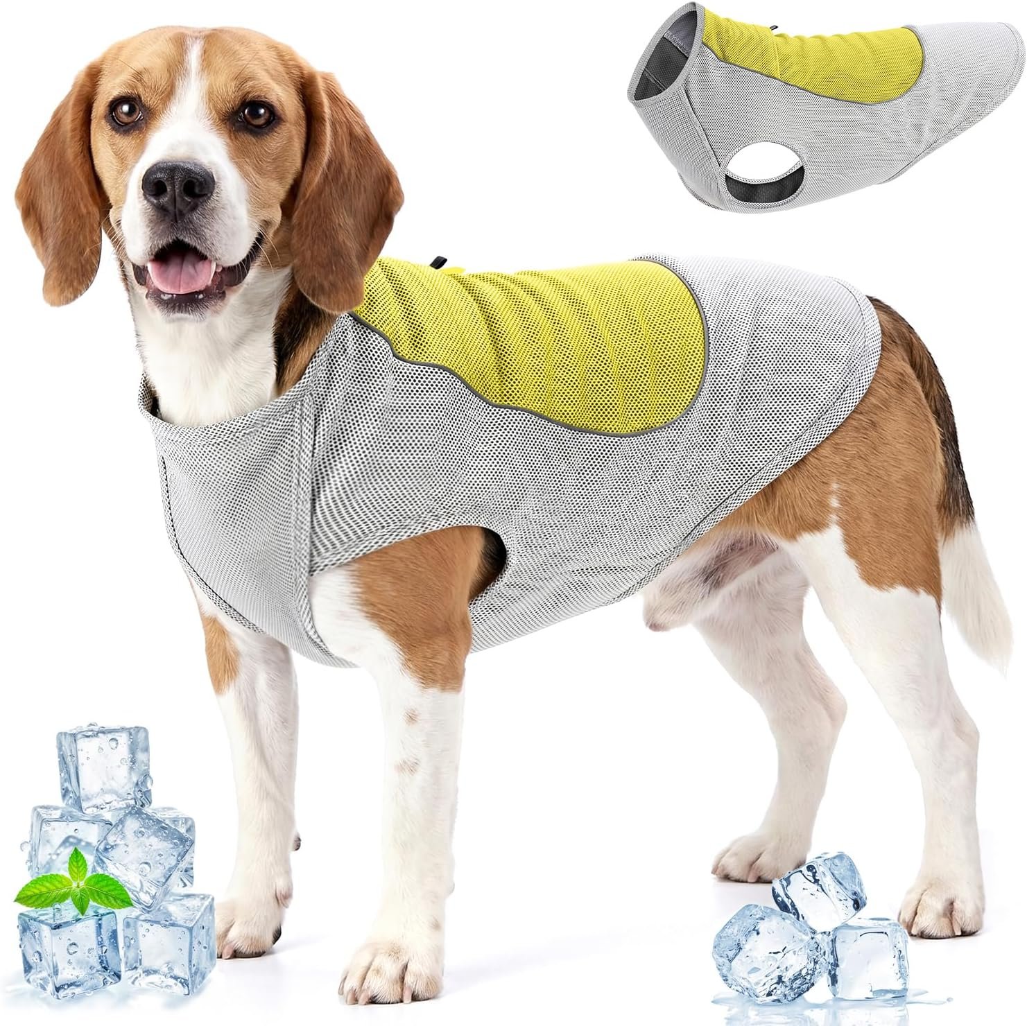 SlowTon Dog Cooling Vest with Ice Pack Pocket, Evaporative Cooling Jacket