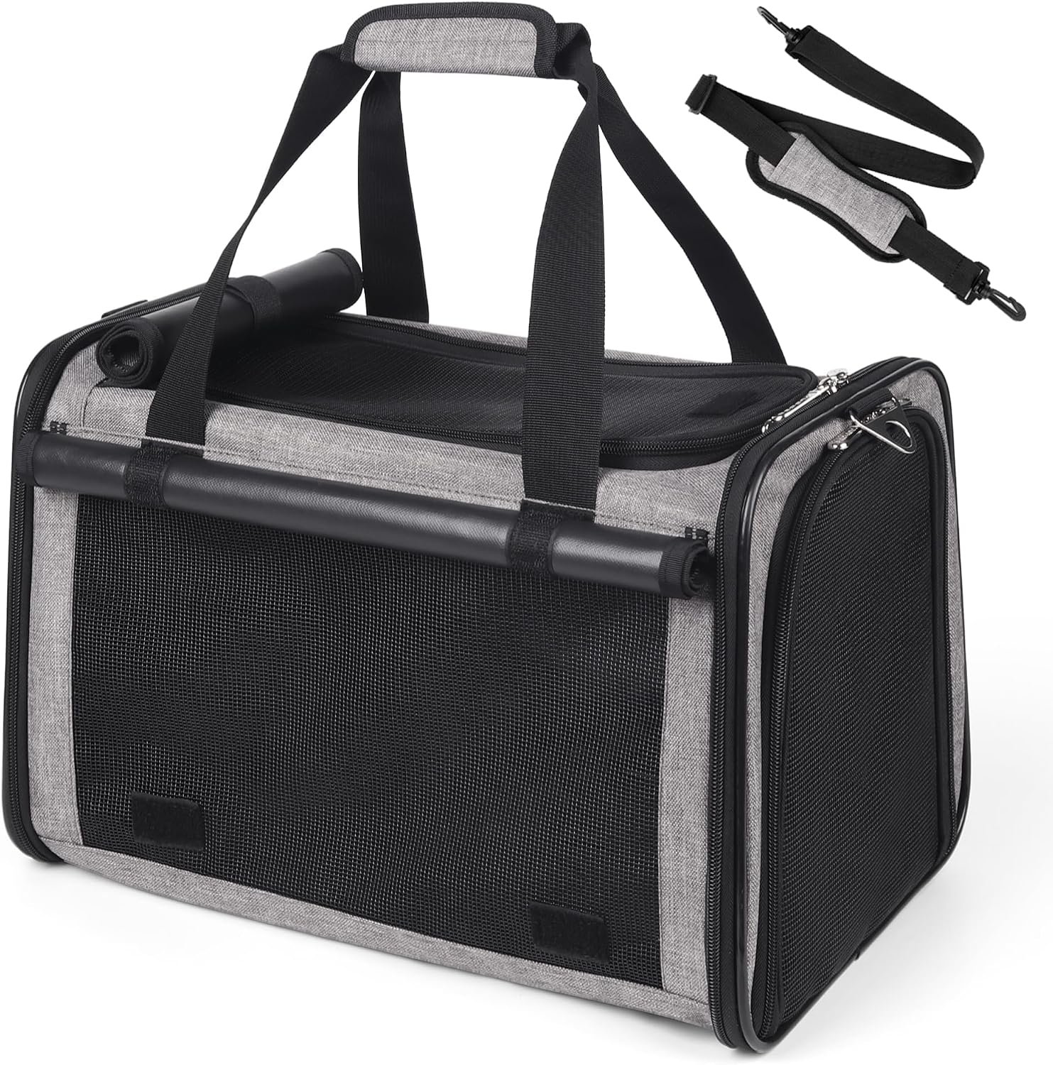 YUDODO 25lbs Cat Carrier Lightproof Soft Sided Pet Carrier for Large Cat