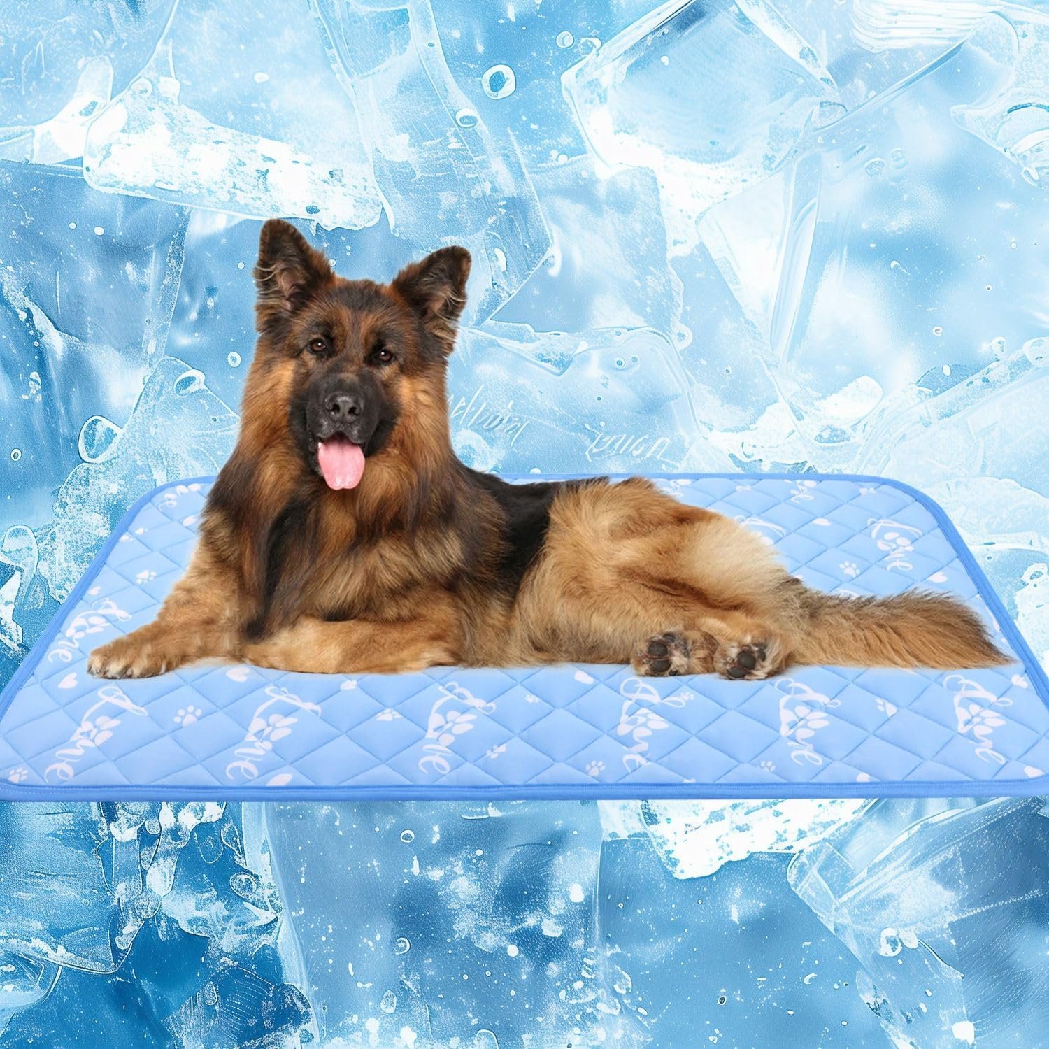 Dog Cooling Mat 59″x40″ – Cool-Chill Cool Fiber,Double-Sided Cooling & Warm